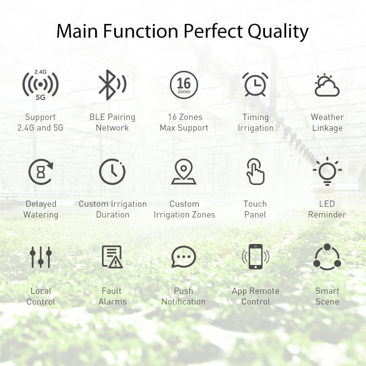 Tuya WiFi Smart 16-Zone Irrigation Controller – Automatic Multi-Zone Garden Watering Timer
