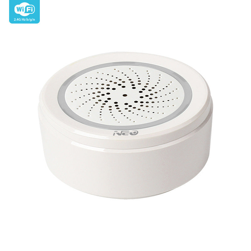 ZigBee & WiFi Sound & Light Security Alarm with Temperature & Humidity Sensor, USB/Battery Powered