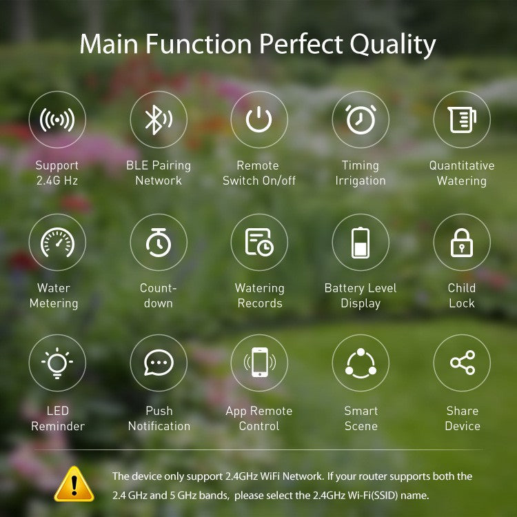 Tuya Smart WiFi Garden Irrigation Controller – Single-Zone Watering Timer with Hose Connector, App Control & Automatic Scheduling