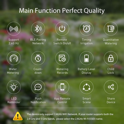 Tuya Smart WiFi Garden Irrigation Controller – Single-Zone Watering Timer with Hose Connector, App Control & Automatic Scheduling