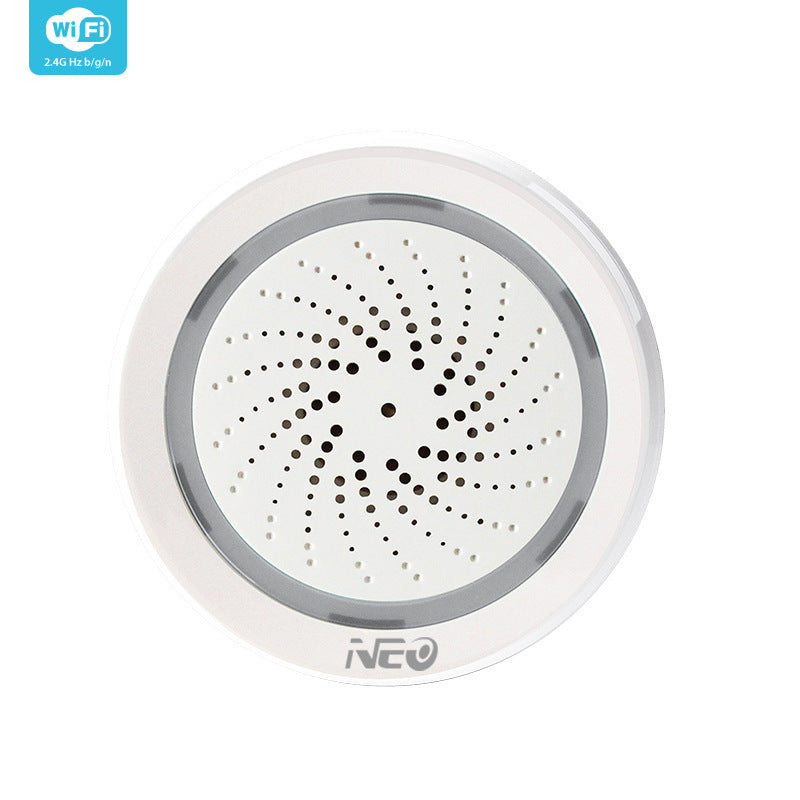 ZigBee & WiFi Sound & Light Security Alarm with Temperature & Humidity Sensor, USB/Battery Powered