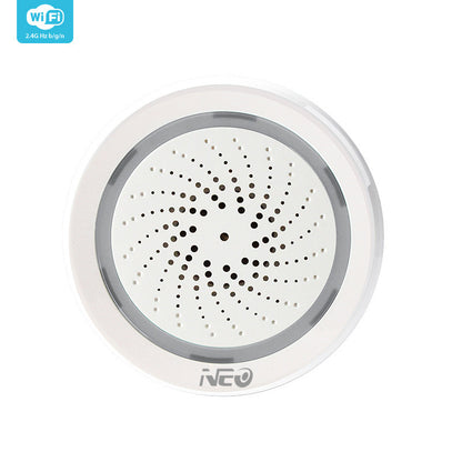 ZigBee & WiFi Sound & Light Security Alarm with Temperature & Humidity Sensor, USB/Battery Powered