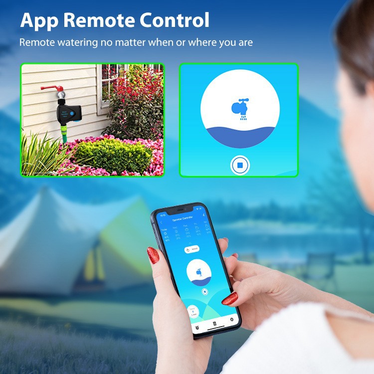 Tuya Smart WiFi Garden Irrigation Controller – Single-Zone Watering Timer with Hose Connector, App Control & Automatic Scheduling