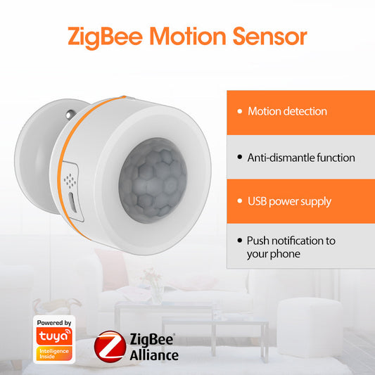 NEO Tuya ZigBee Smart PIR Motion Sensor – Dual Power Human Body Infrared Detector for Smart Home Security
