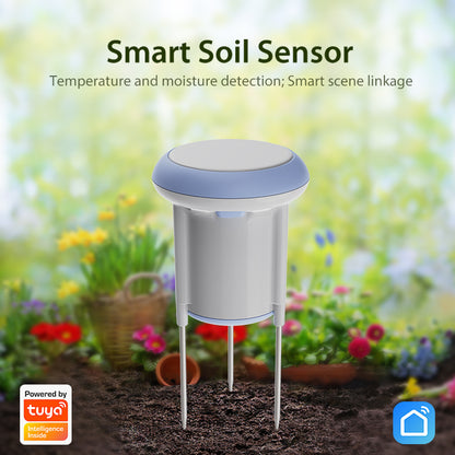 Zigbee WiFi Solar Soil Temperature & Moisture Sensor – Smart App-Controlled, IP66 Weather-Proof