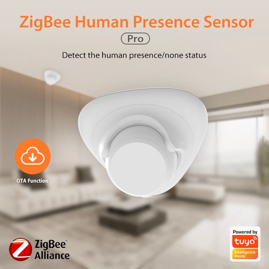 ZigBee WiFi Human Presence Sensor – 24GHz mm Wave Radar Smart Motion Detector for Security & Home Automation