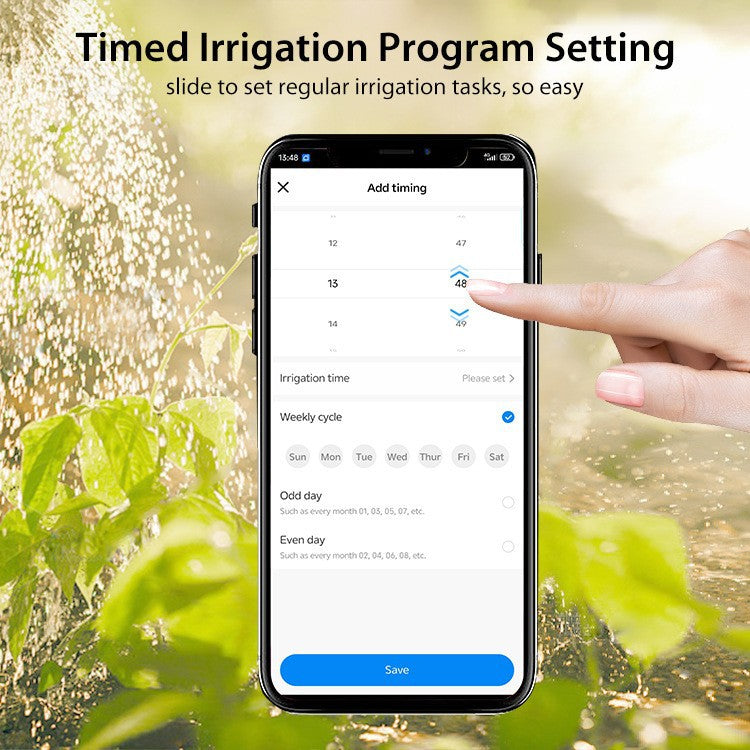 Tuya Smart WiFi Garden Irrigation Controller – Single-Zone Watering Timer with Hose Connector, App Control & Automatic Scheduling