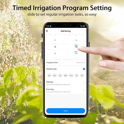 Tuya Smart WiFi Garden Irrigation Controller – Single-Zone Watering Timer with Hose Connector, App Control & Automatic Scheduling